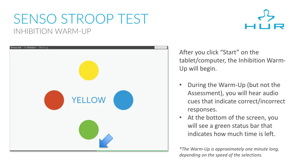 senso stroop test inhibition warm up 2