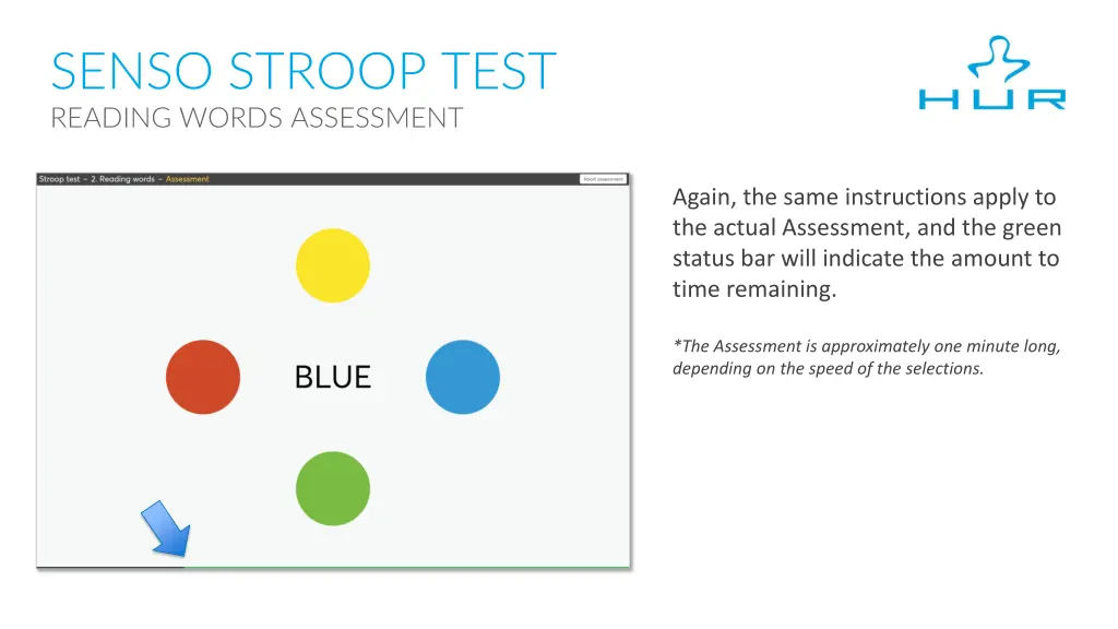 senso stroop test reading words assessment 2