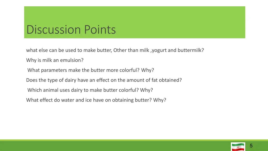 discussion points