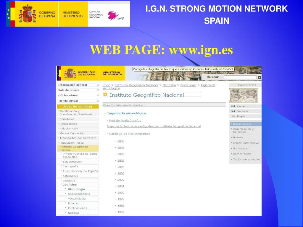 i g n strong motion network spain 4