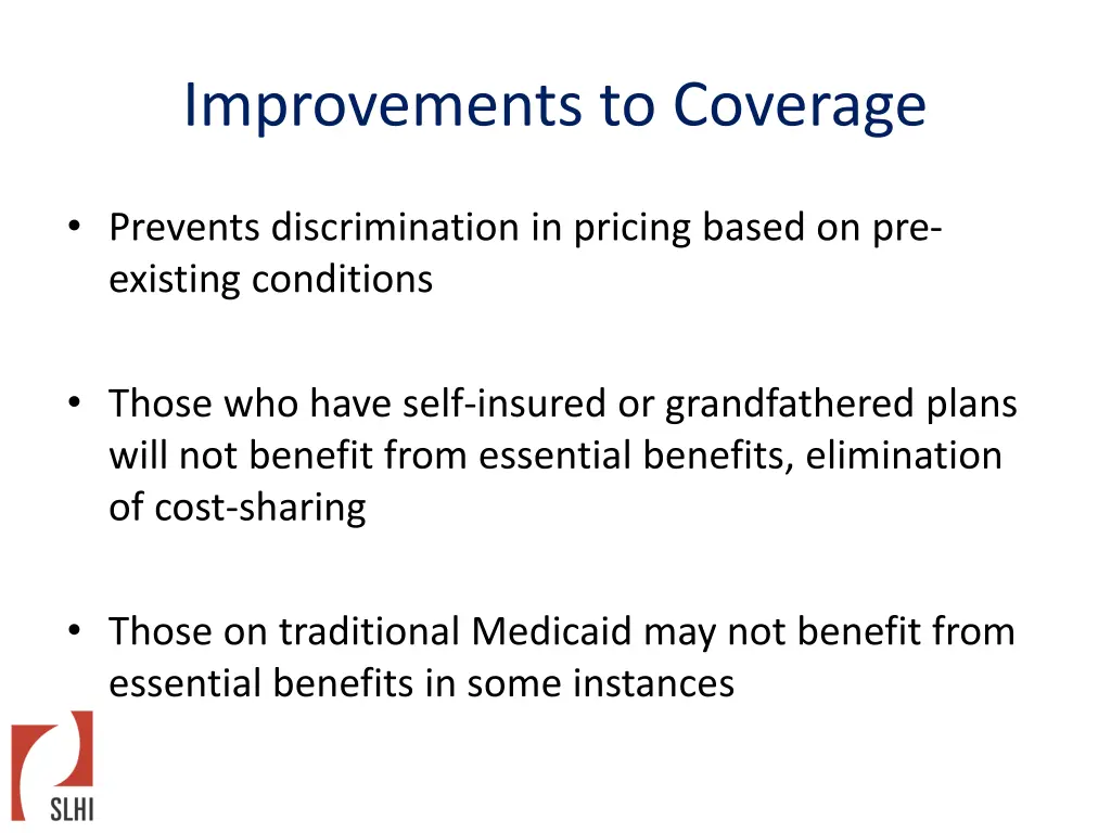 improvements to coverage 1