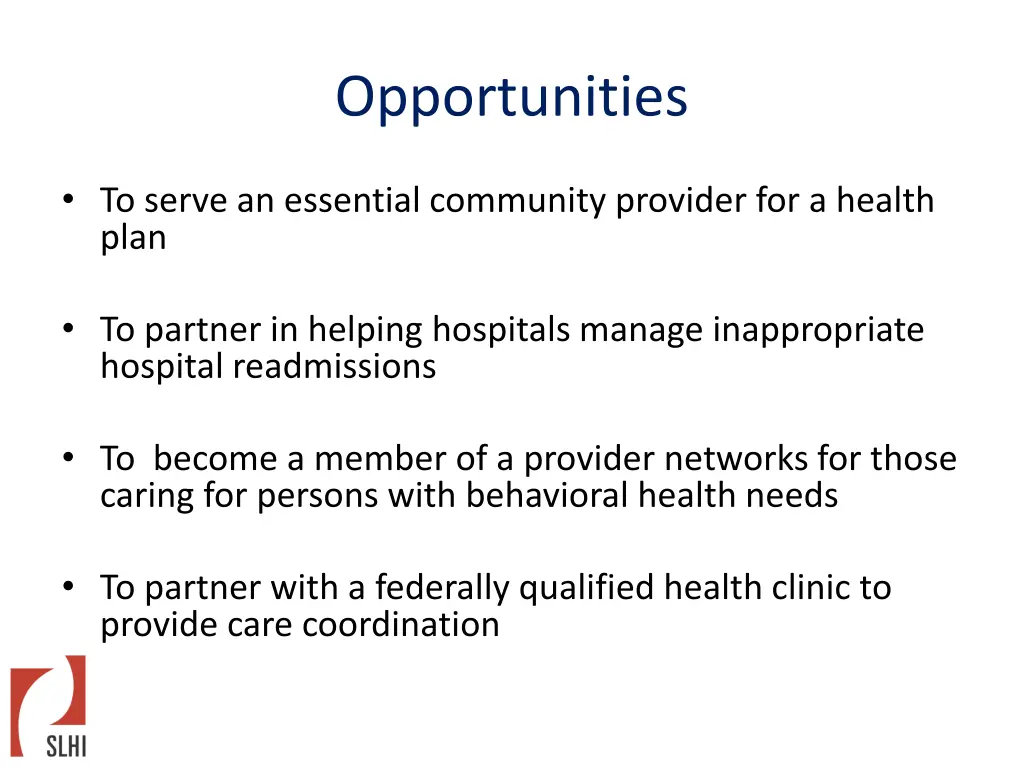opportunities