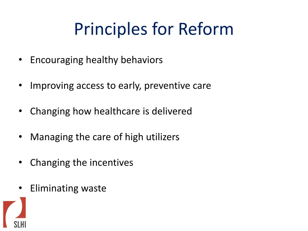 principles for reform