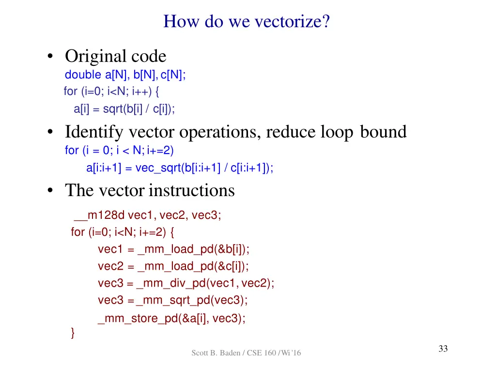 how do we vectorize