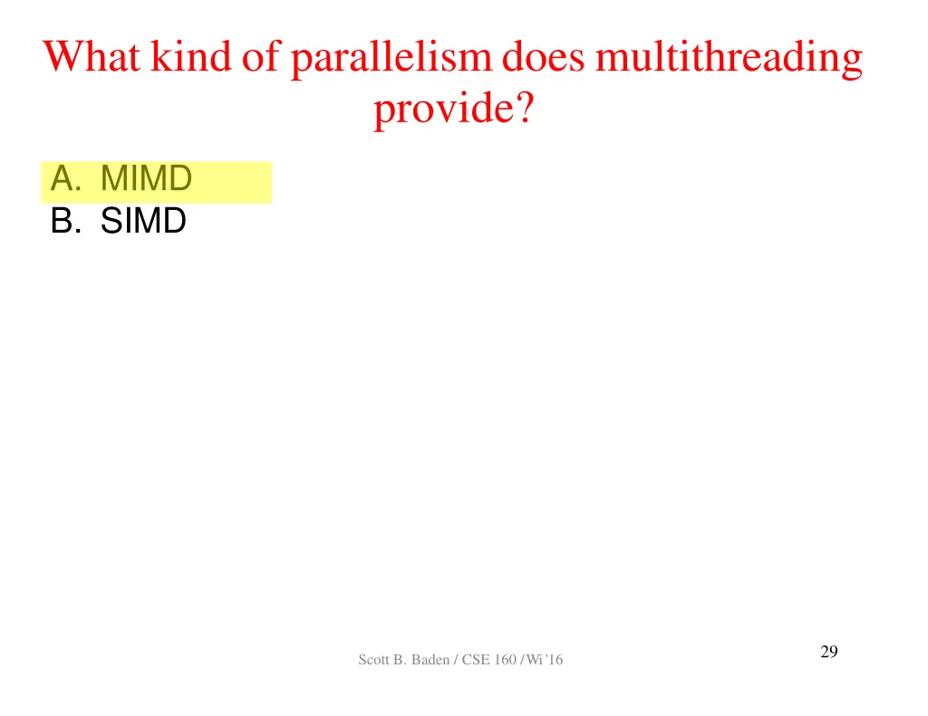 what kind of parallelismdoesmultithreading provide 1