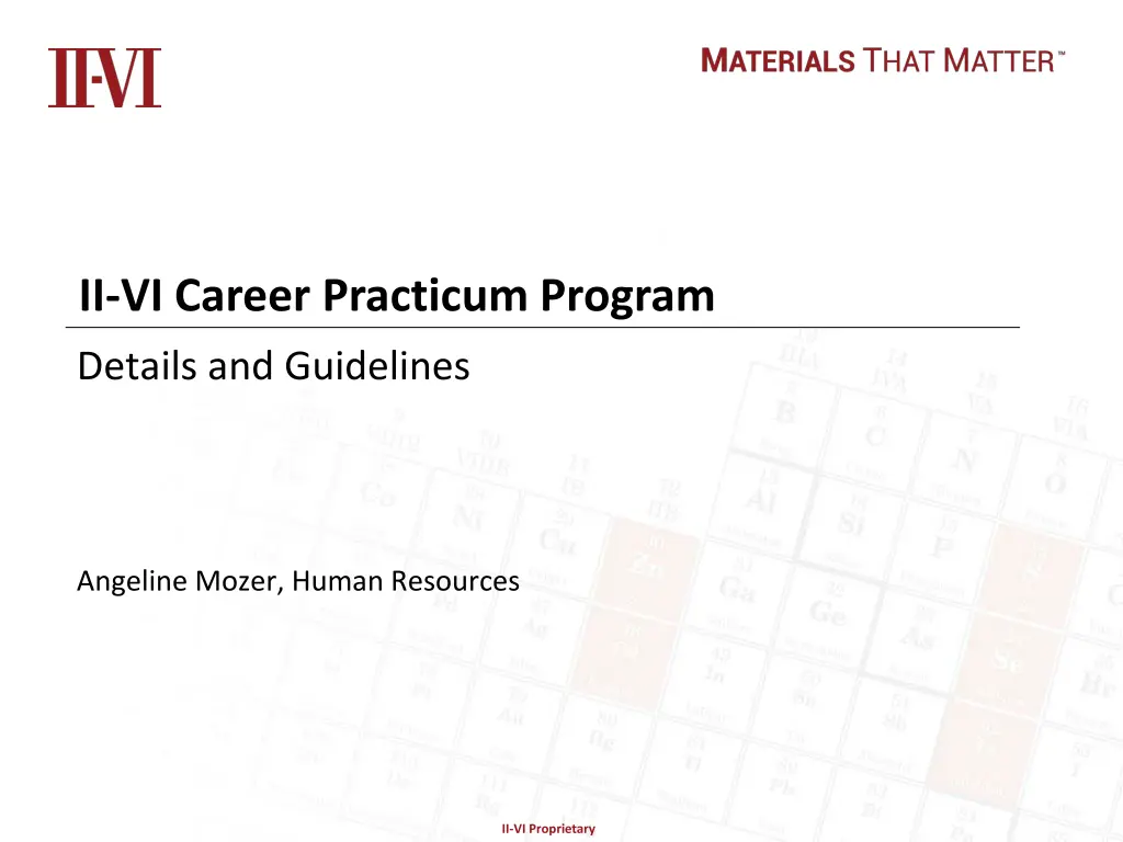 ii vi career practicum program