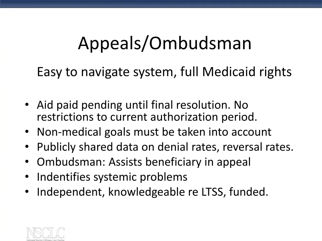 appeals ombudsman