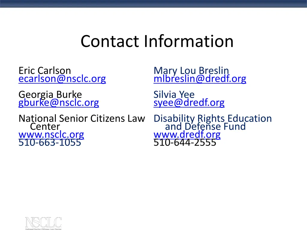 contact information