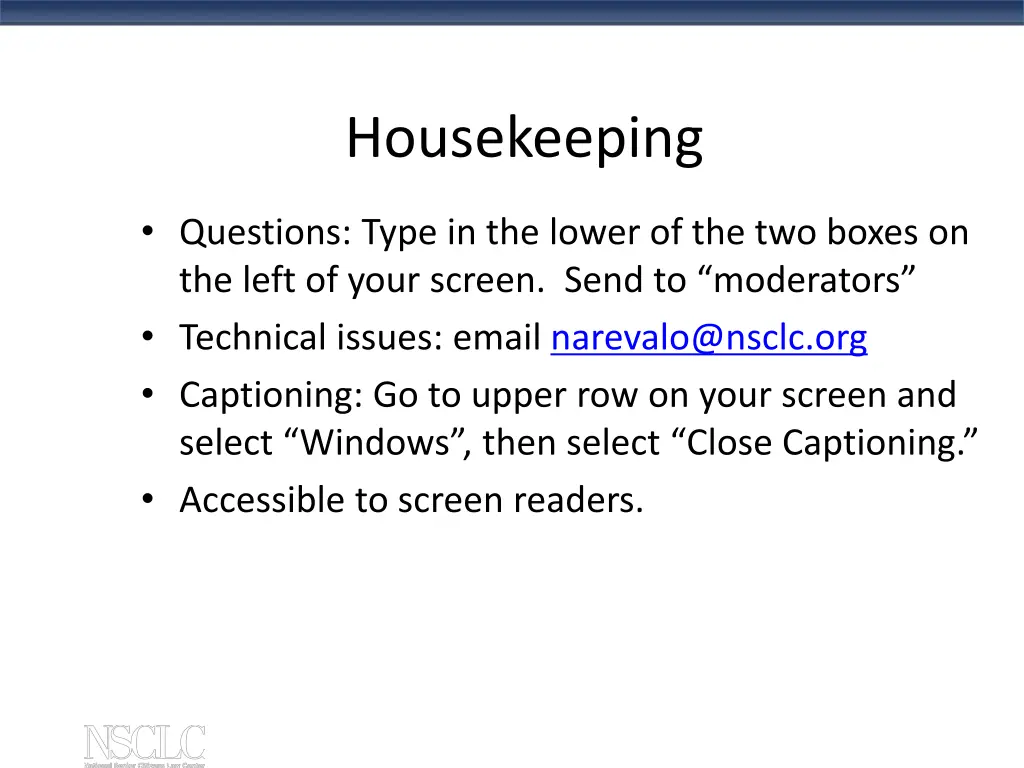 housekeeping