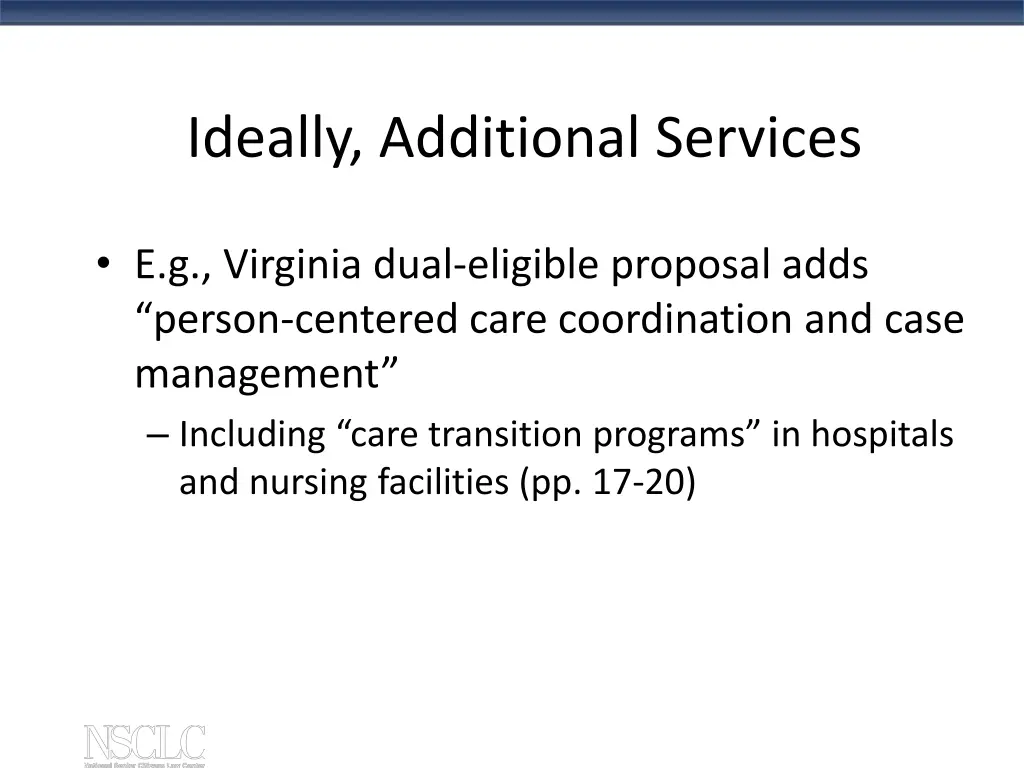 ideally additional services