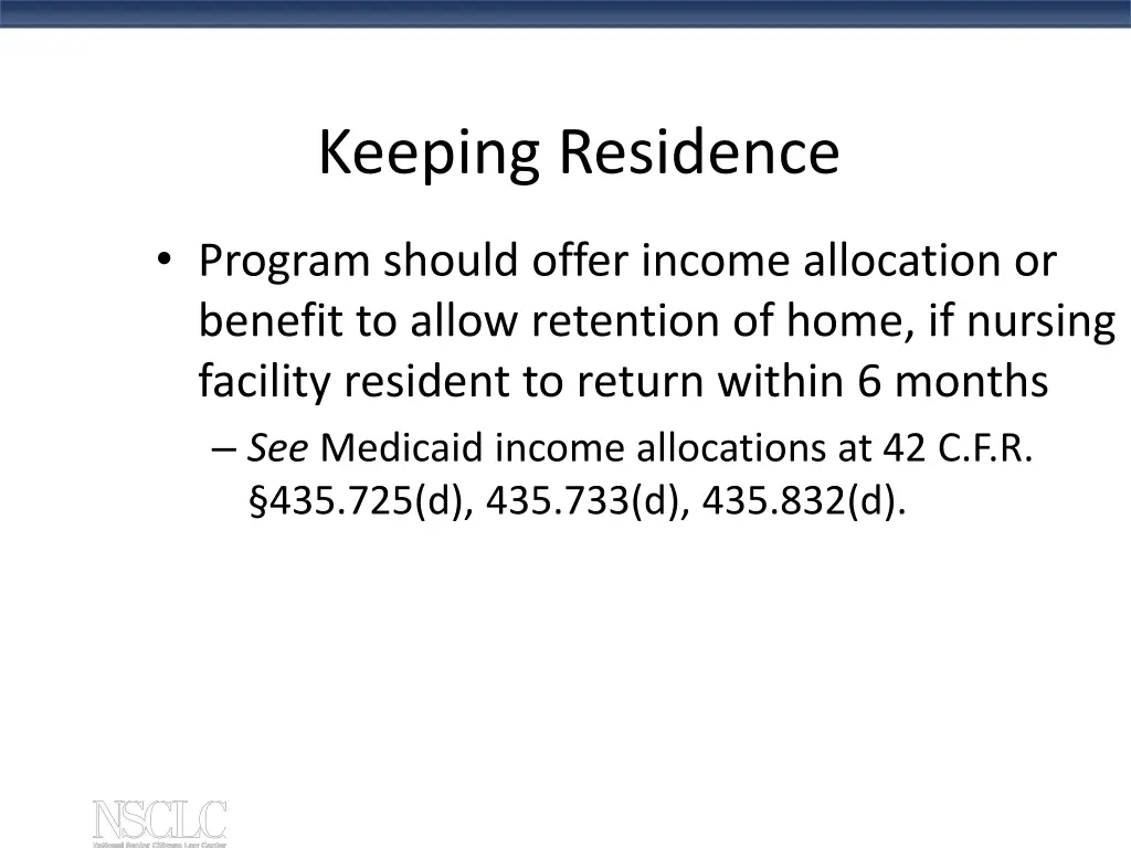 keeping residence
