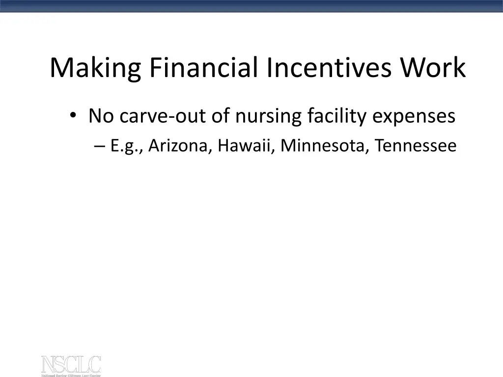 making financial incentives work