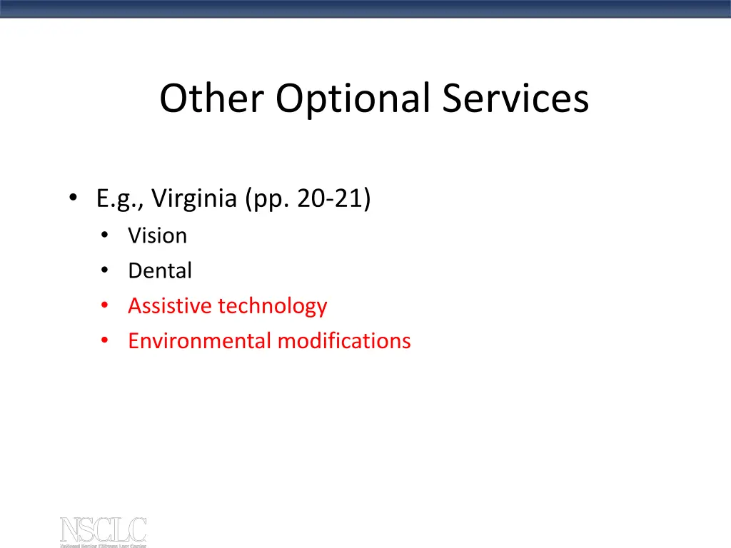 other optional services