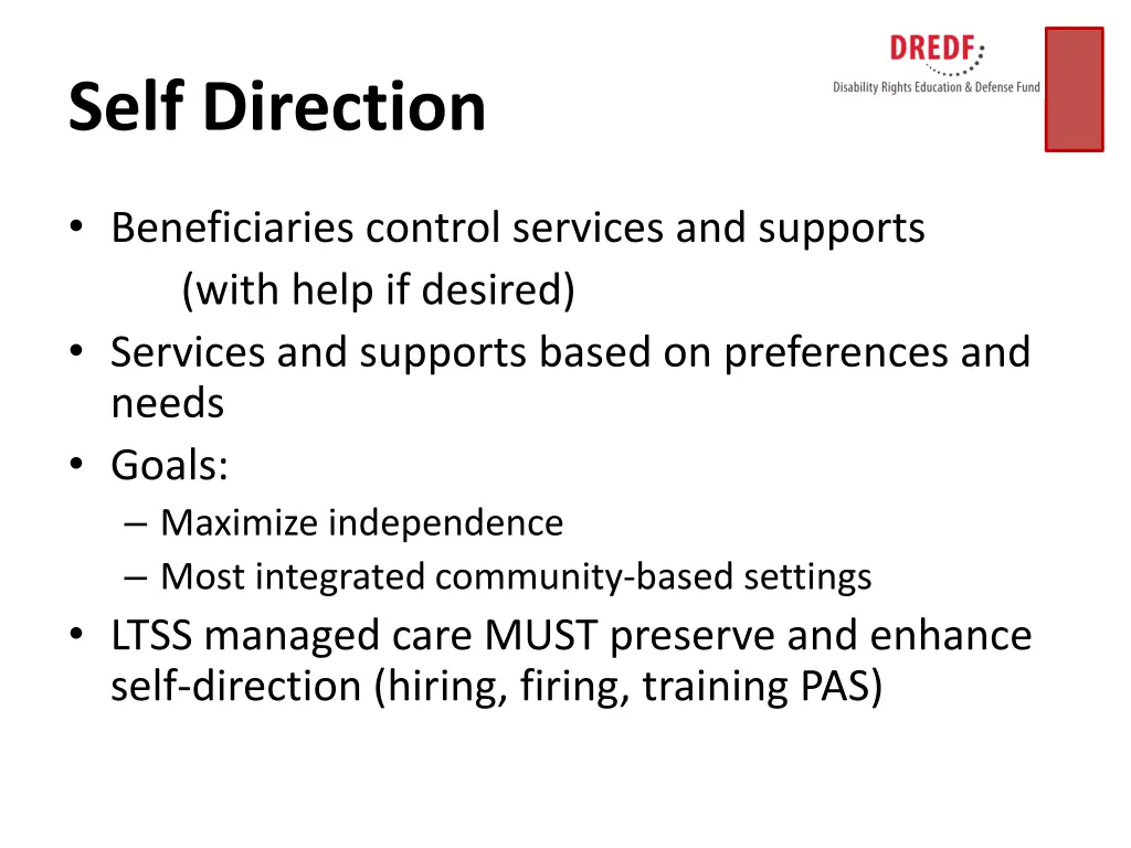 self direction