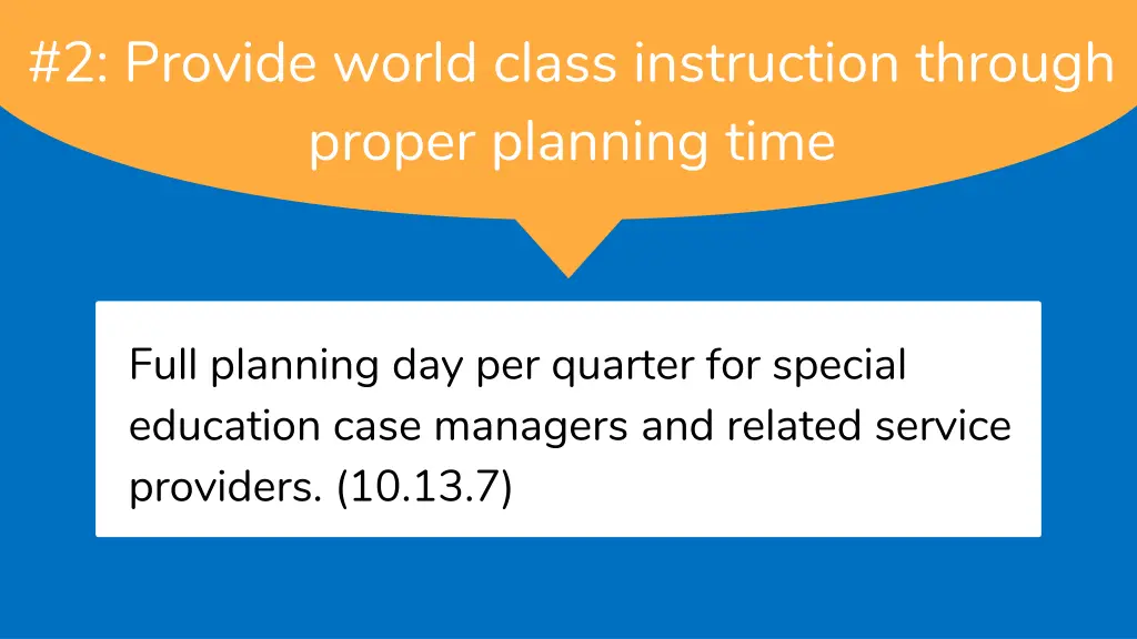 2 provide world class instruction through proper