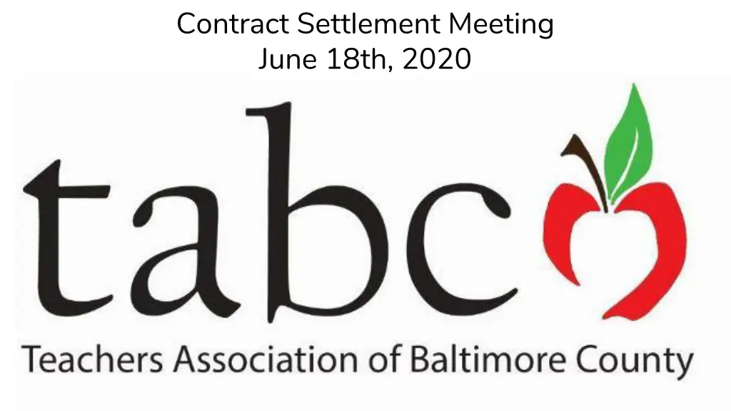 contract settlement meeting june 18th 2020