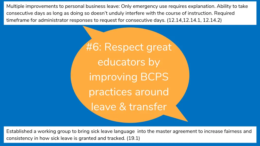 multiple improvements to personal business leave