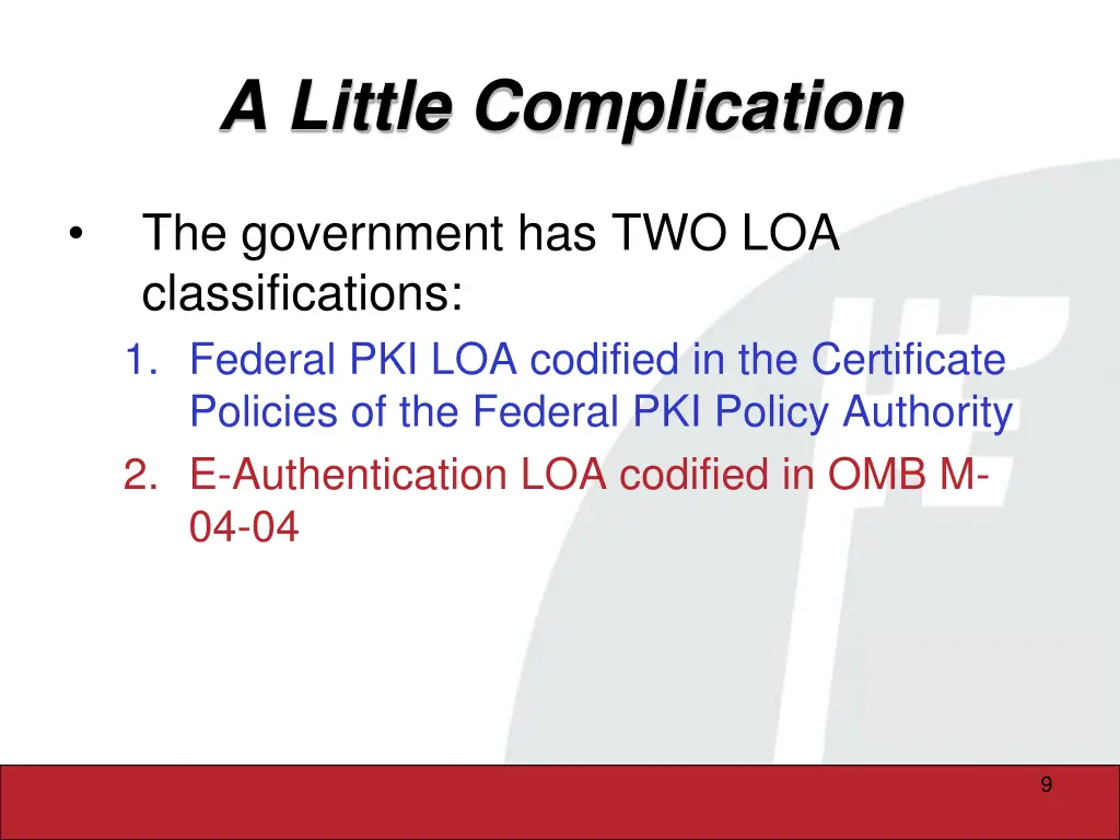 a little complication