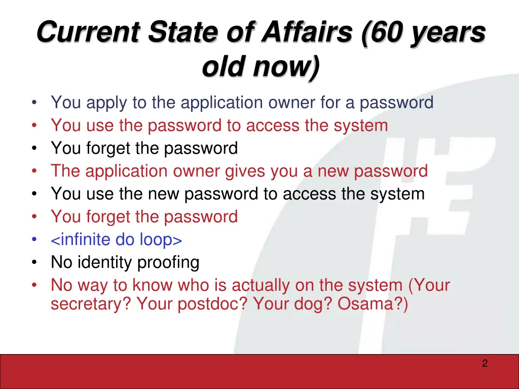 current state of affairs 60 years old now