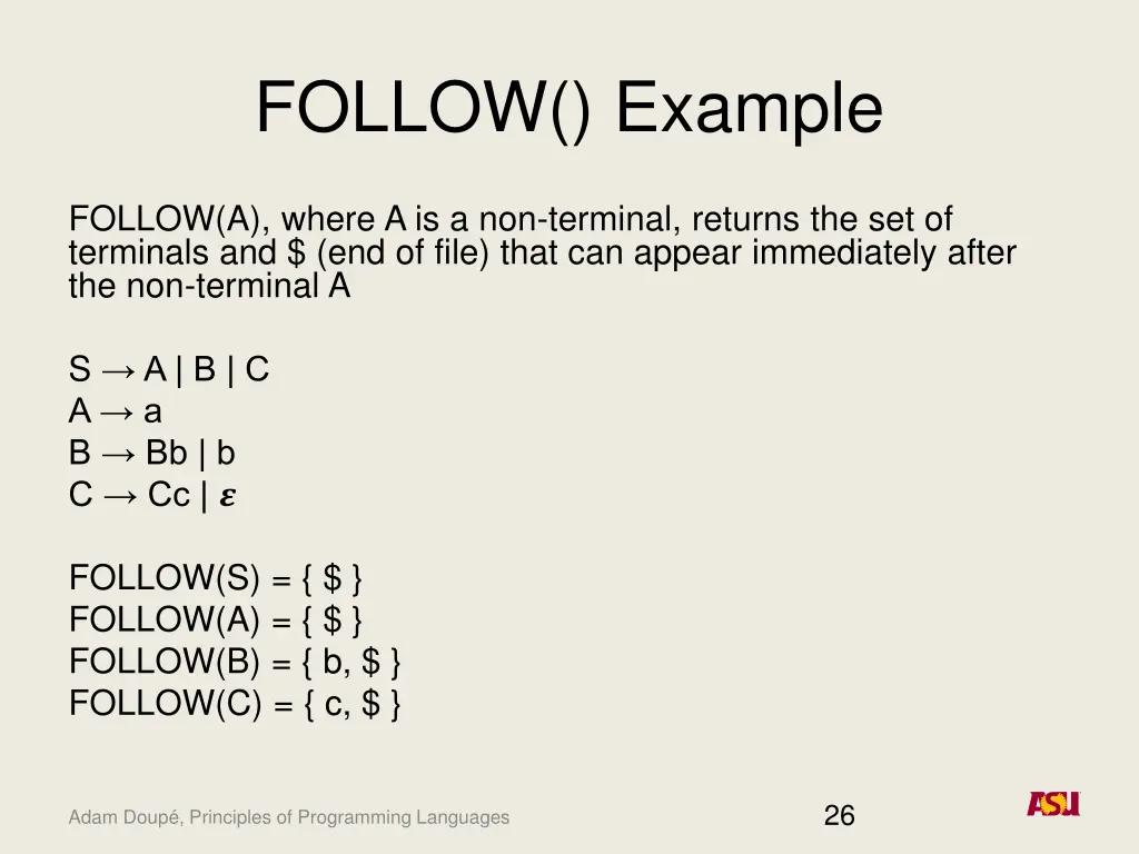 follow example