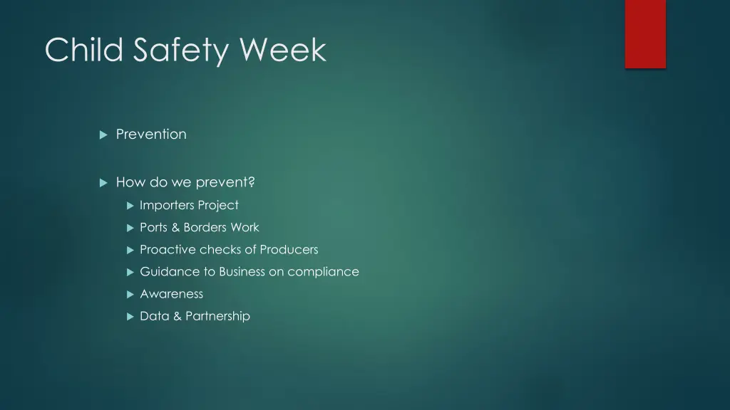child safety week