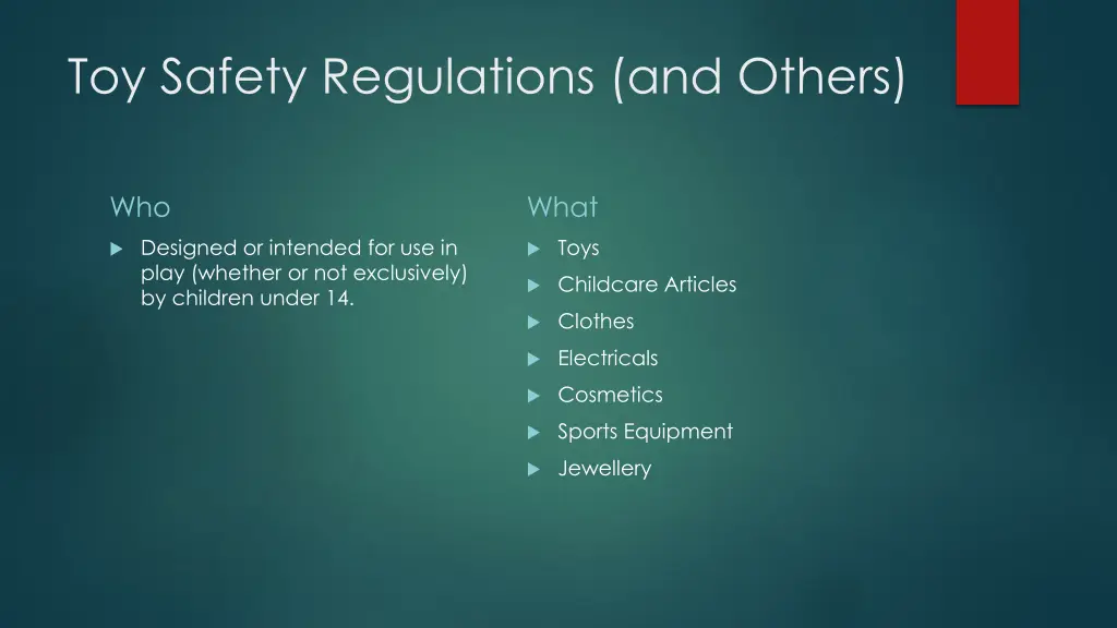 toy safety regulations and others