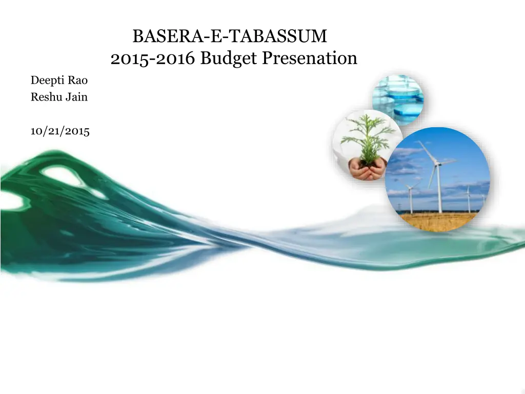basera e tabassum 2015 2016 budget presenation