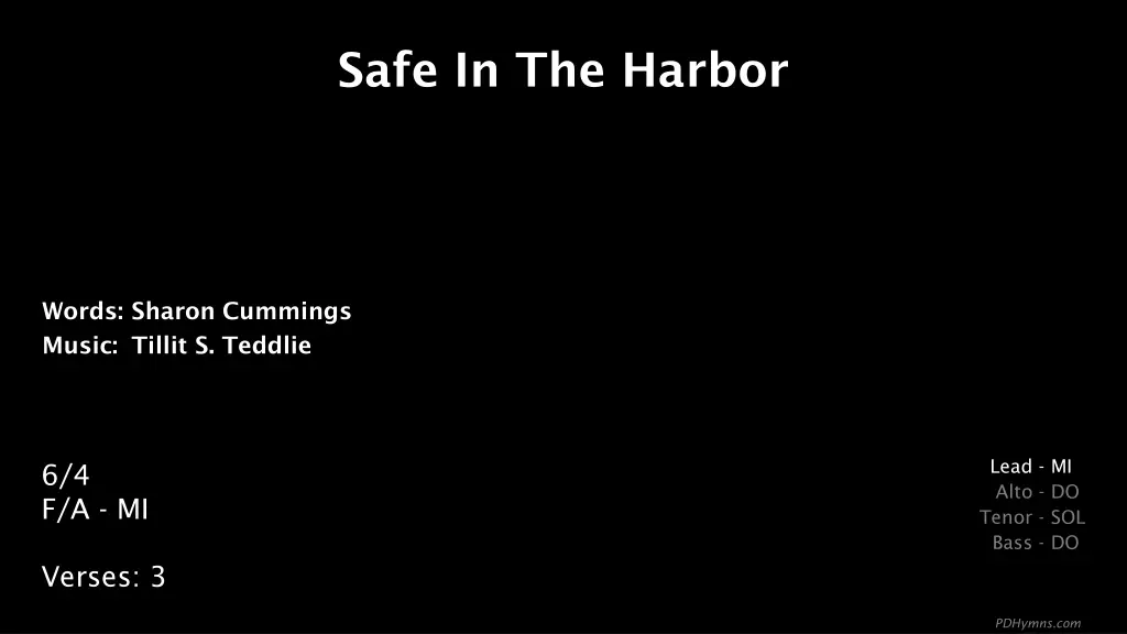 safe in the harbor