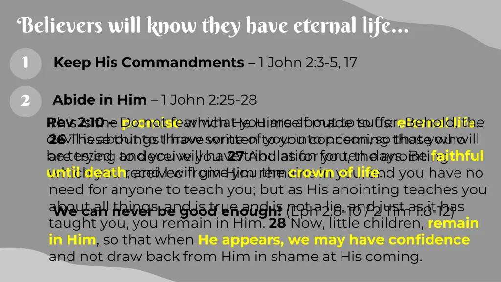 believers will know they have eternal life 1