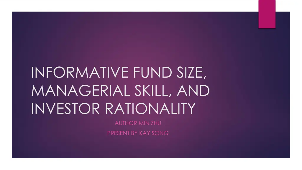 informative fund size managerial skill