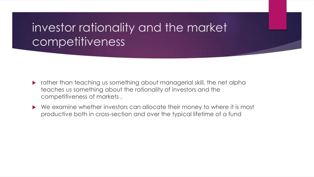 investor rationality and the market