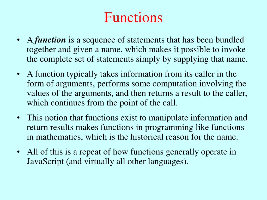functions