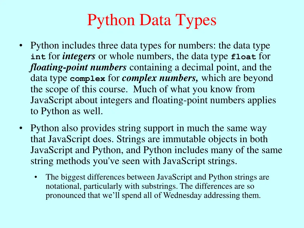 python data types