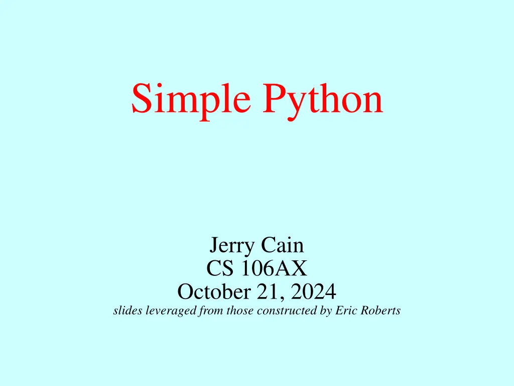 simple python