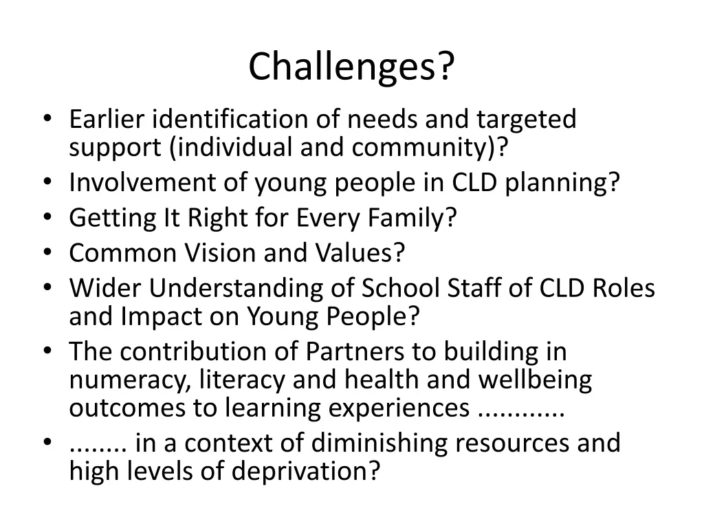 challenges