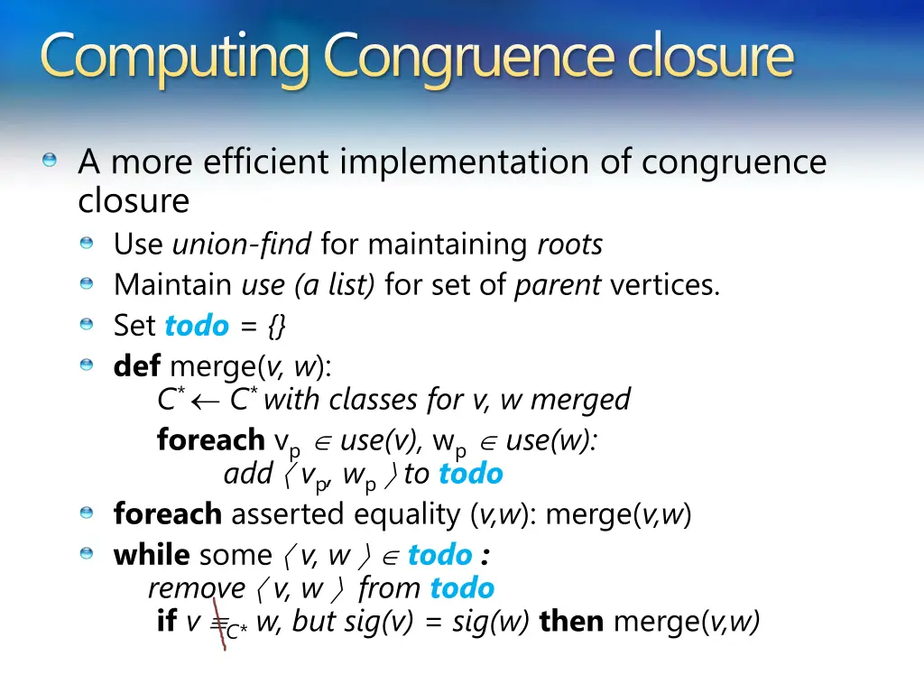 computing congruence closure 1