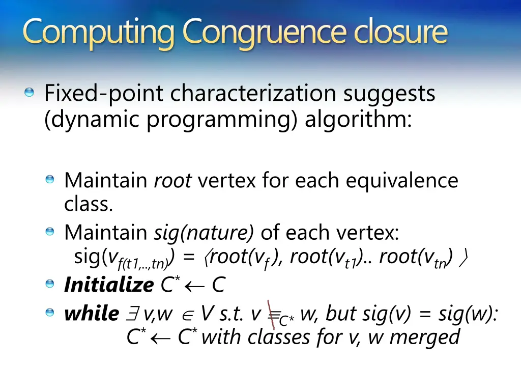 computing congruence closure