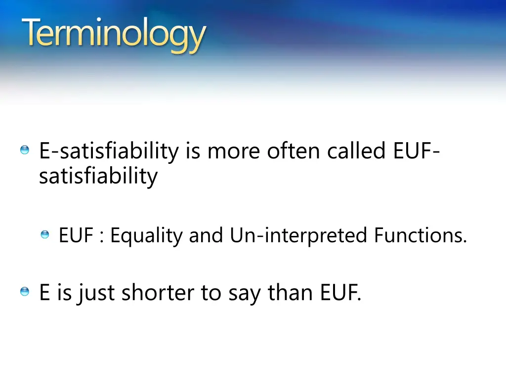 terminology