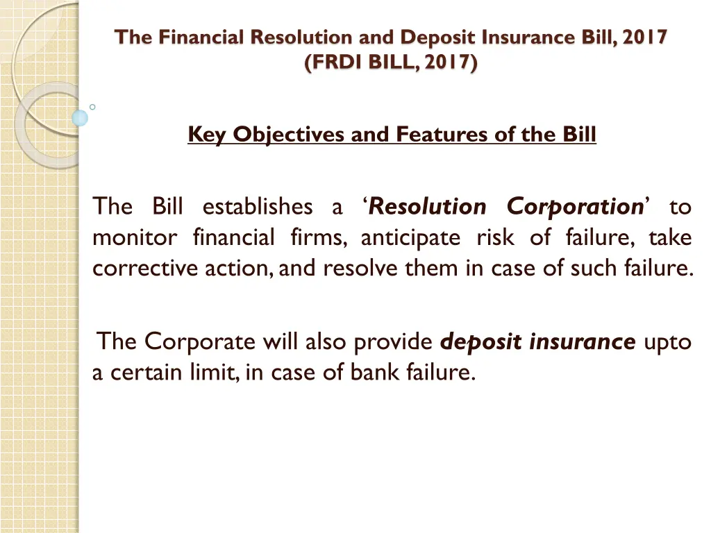 the financial resolution and deposit insurance 16