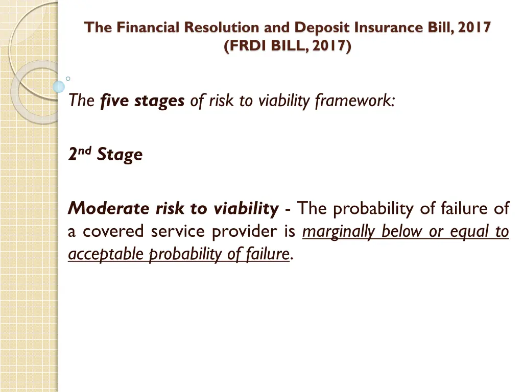 the financial resolution and deposit insurance 23