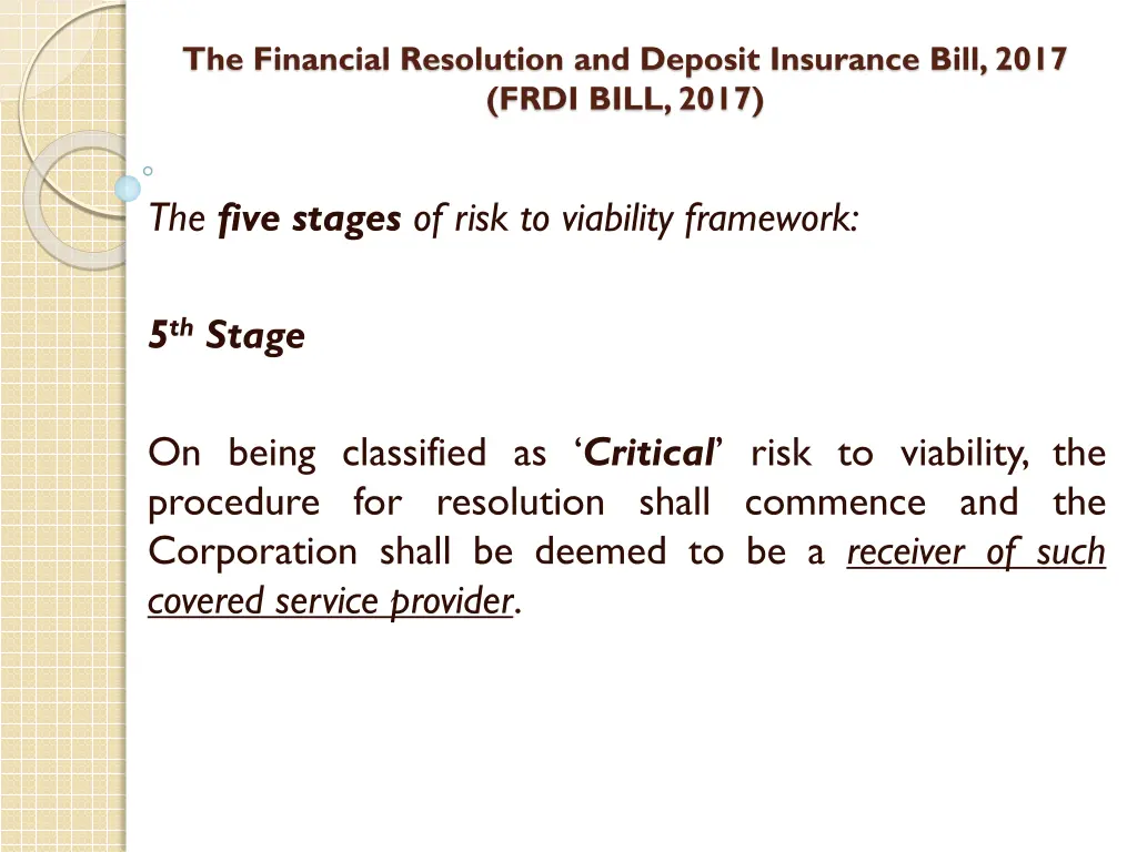 the financial resolution and deposit insurance 32