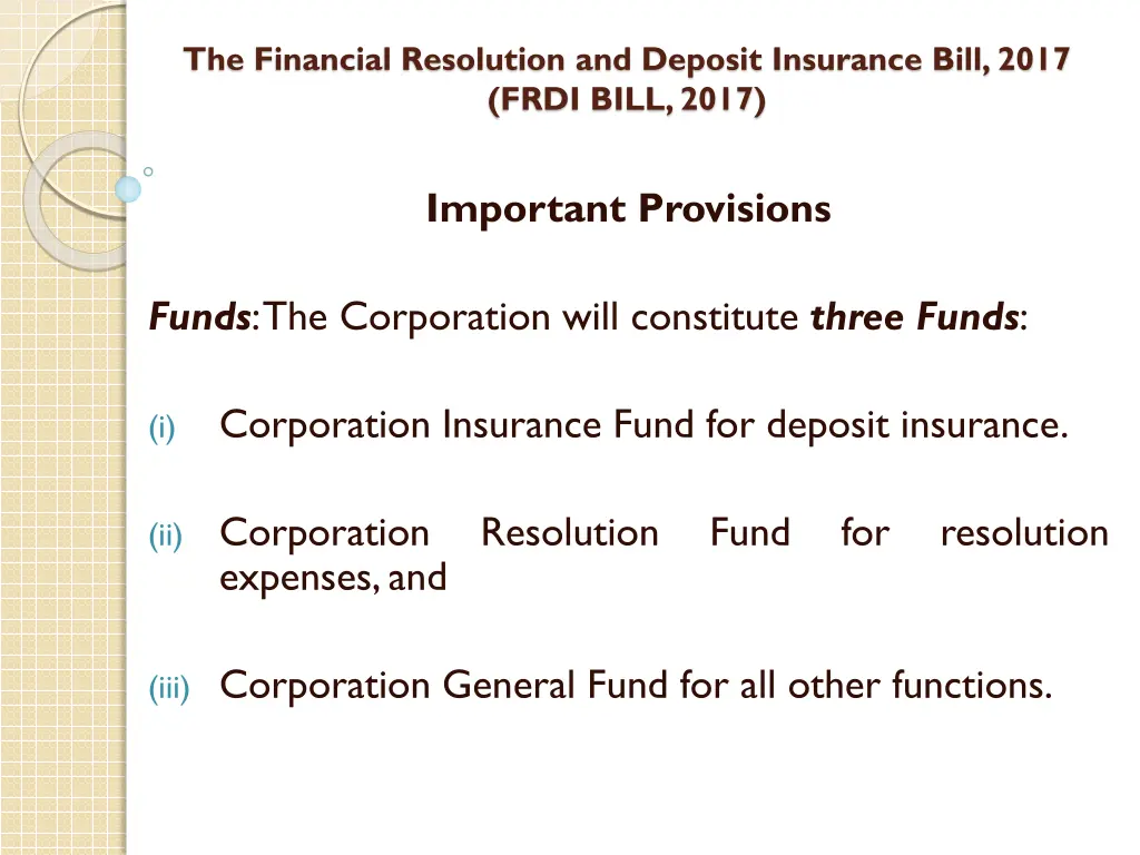 the financial resolution and deposit insurance 41
