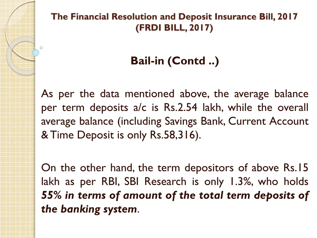 the financial resolution and deposit insurance 45