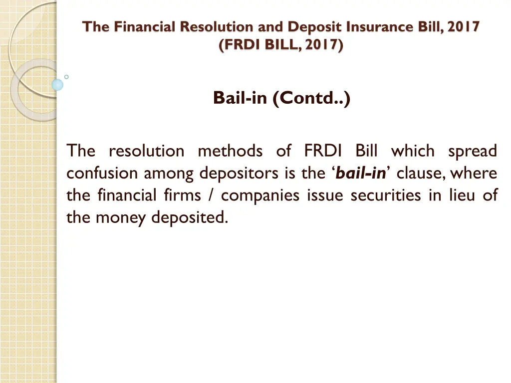 the financial resolution and deposit insurance 47
