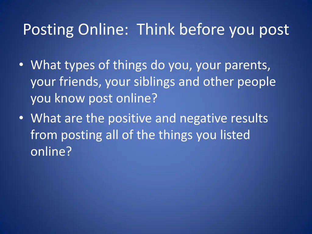 posting online think before you post