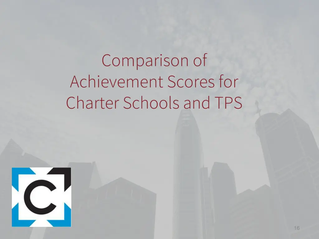 comparison of achievement scores for charter