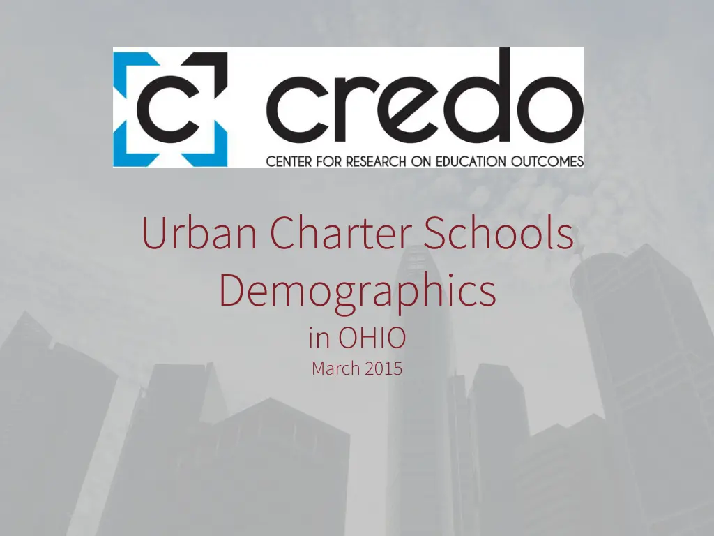urban charter schools demographics in ohio march