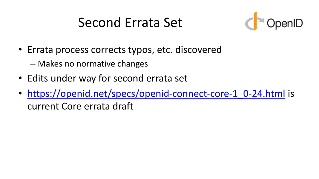 second errata set