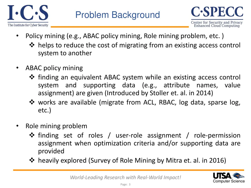 problem background