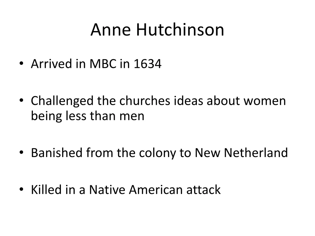anne hutchinson